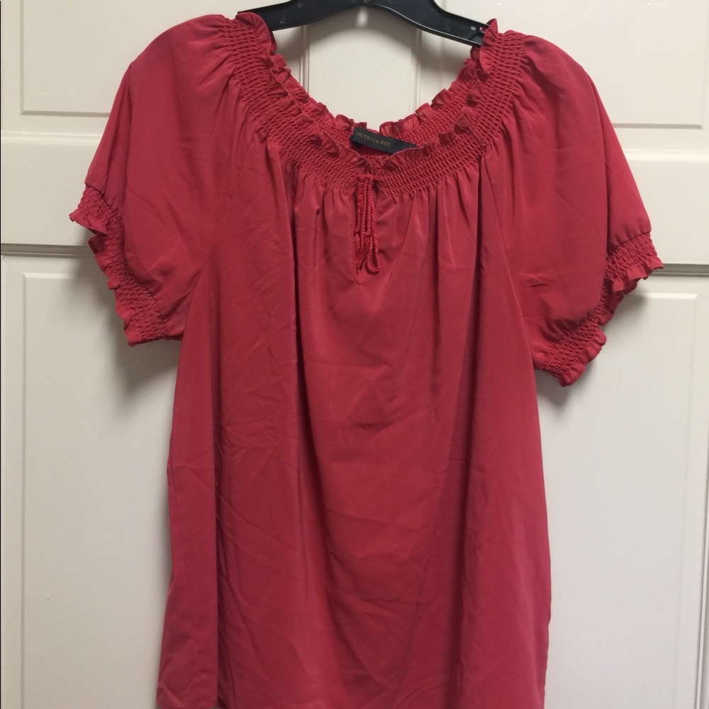 Outback Red dark peach colored top